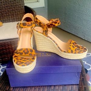 Cheetah Wedge Heel. Only worn once!